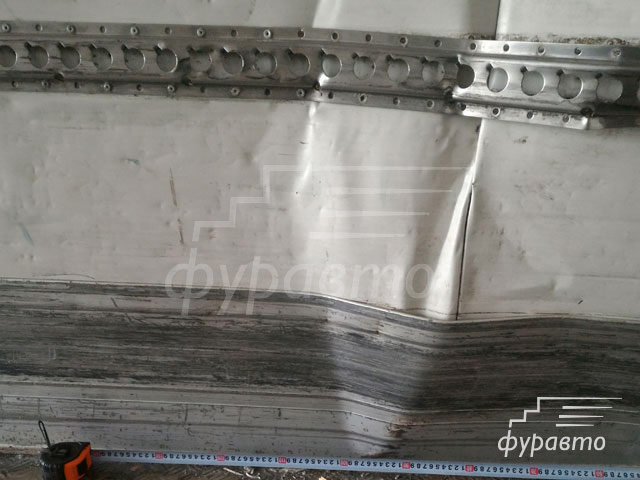 Замятие профиля и панелей у пола Замятие профиля и панелей у пола